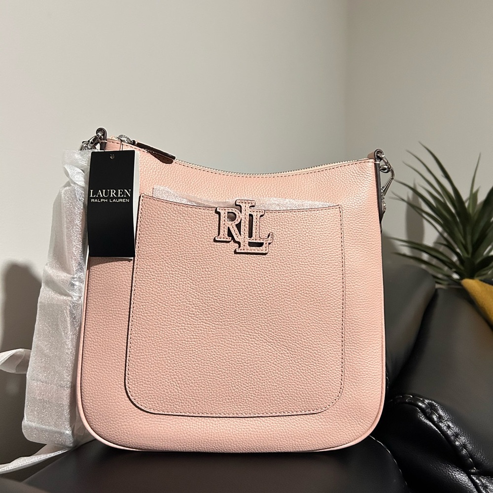 Pebbled Leather Large Cameryn Crossbody Lauren